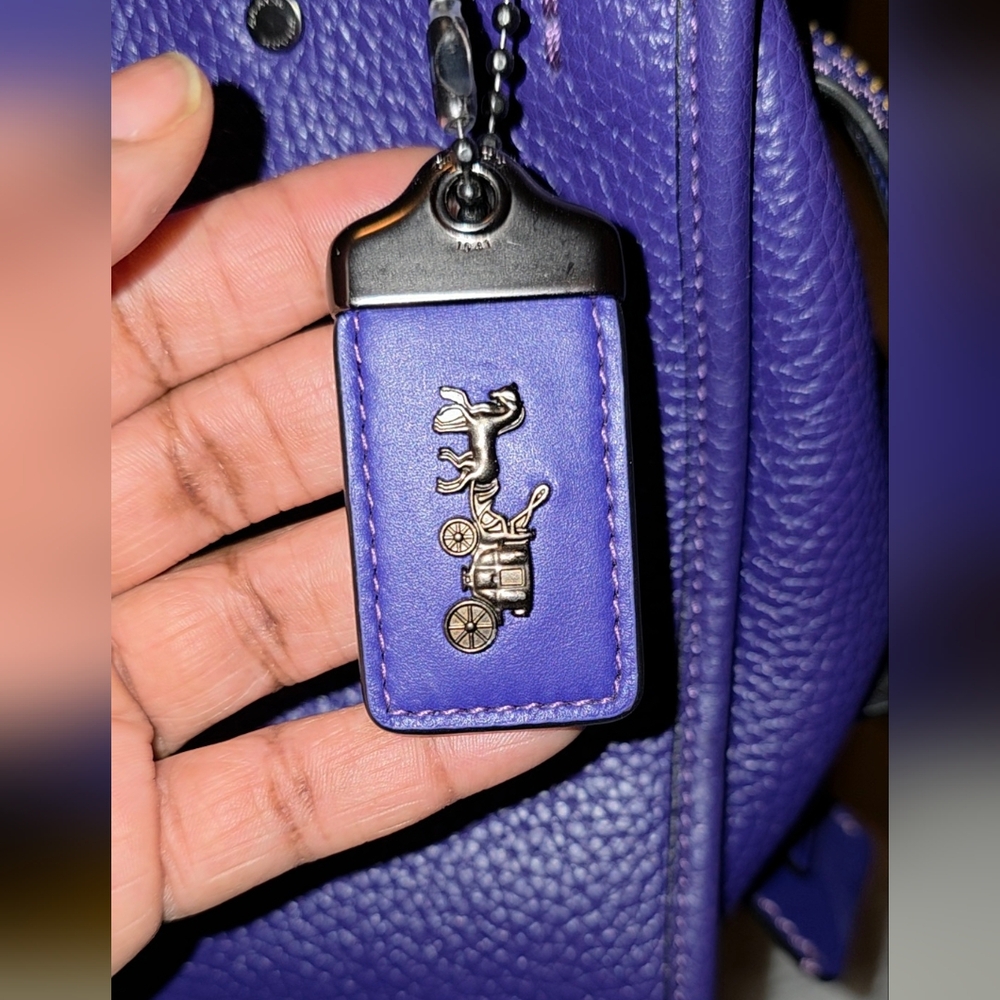 Coach LIMITED EDITION Rogue 25 Disney Dark Fairy-Purple+Coach Minnie Charm & Bow - Picture 7 of 10